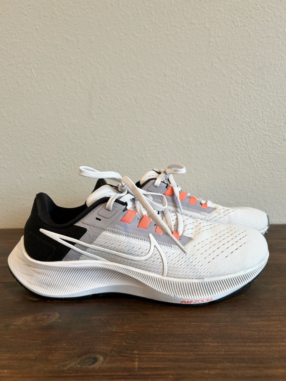 Nike Air Zoom Pegasus Running Shoes with Black & Coral Accents